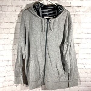 Old Navy Gray Full Zip Lightweight Hoodie with Pockets Size XL